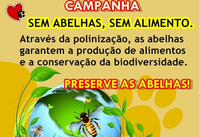 Prefeitura realiza campanha “Sem Abelhas, sem alimento.”